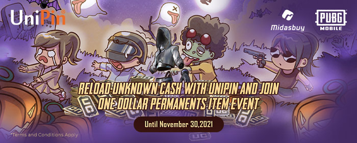 [Midasbuy]PUBGM ONE-Dollar Permanent Item Event! (MY)